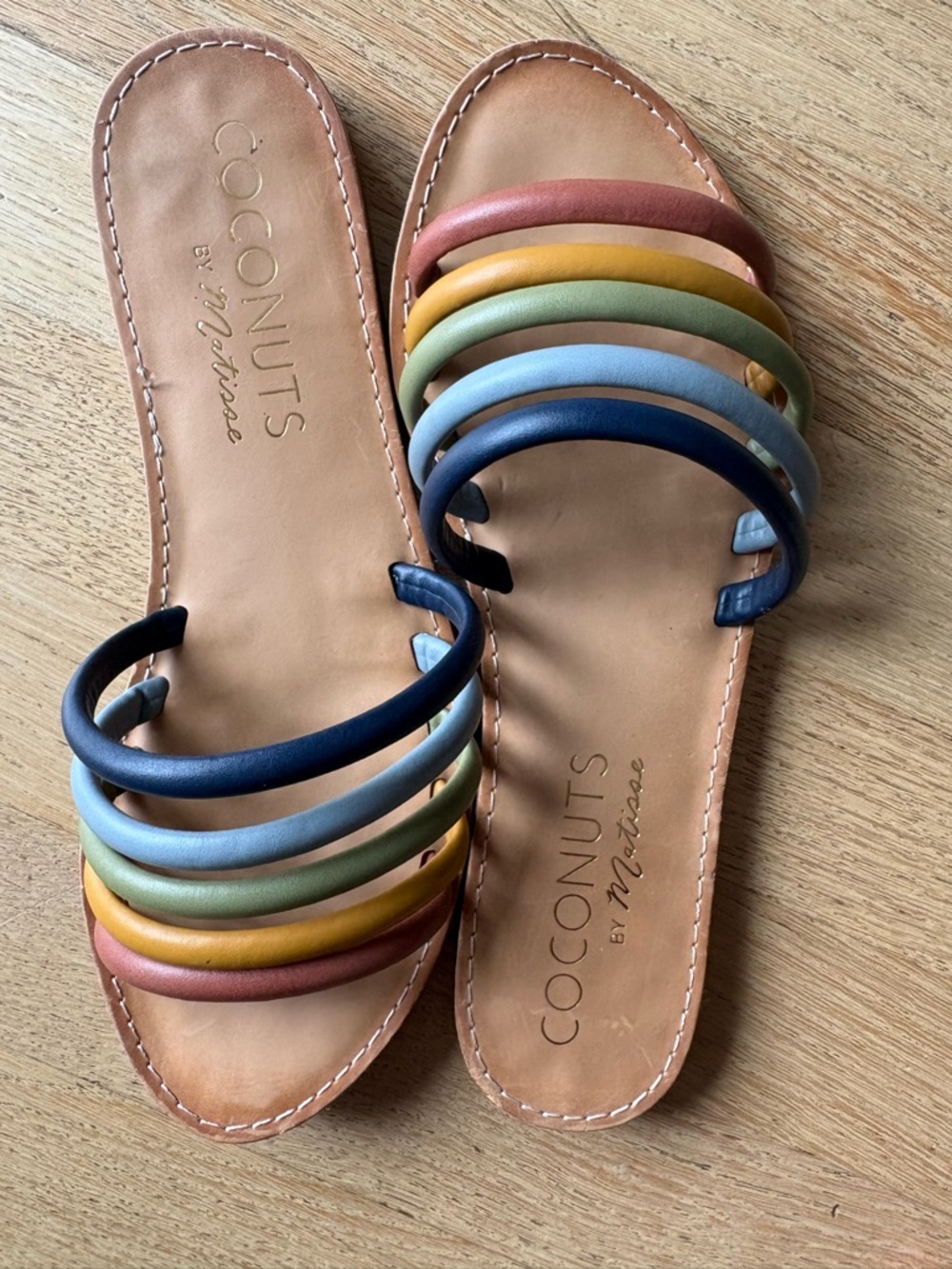 Coconuts by Matisse Women's Multicolor Strappy Slide Sandals - Picture 4 of 11